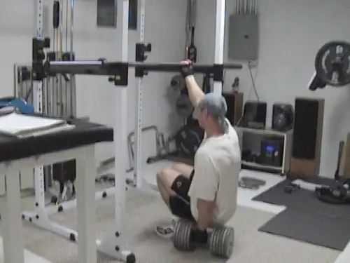 One-Arm Gripping Dumbell Squats...KILLER Full-Range Leg Training