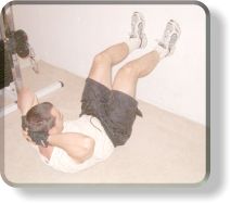 Feet on Wall Crunches