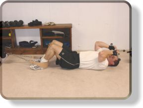 Anchoring Yourself For Lying Cable Tricep Extensions