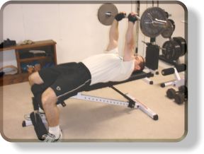 In-Set Superset of Lying Tricep Extensions and Close Grip Bench Press