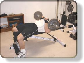 In-Set Superset of Lying Tricep Extensions and Close Grip Bench Press