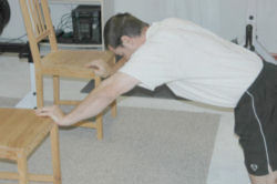 Horizonal Push-Ups (done kneeling on the floor)