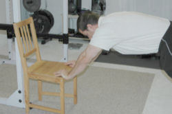 Bodyweight Tricep Extension using a chair