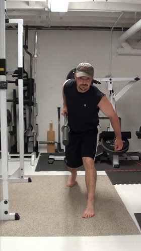 One-Arm Switching-Position Barbell Rows