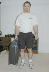 Suitcase Farmers Walk - Two Arms and One Arm