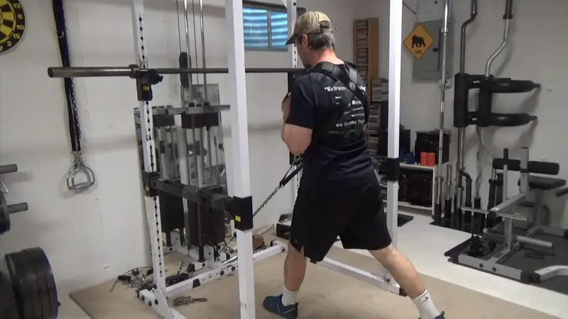 The Squat Harness Cable Split Squats