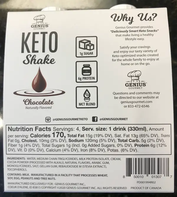 Genius Gourmet Keto Shake