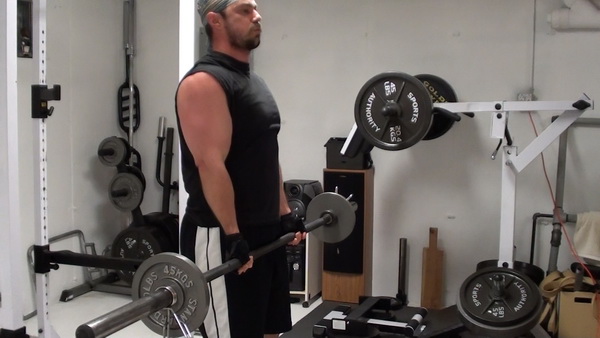 Bottom Position of the Standing Barbell Curl