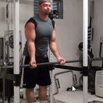 Rack Leaning Barbell Curls