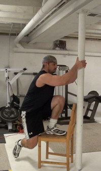 Bench Step One-Leg Squats for Glutes