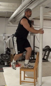 Bench Step One-Leg Squats for Glutes