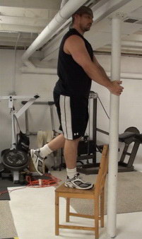 Bench Step One-Leg Squats for Glutes