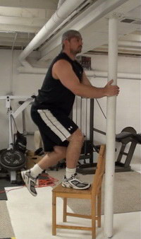 Bench Step One-Leg Squats for Glutes