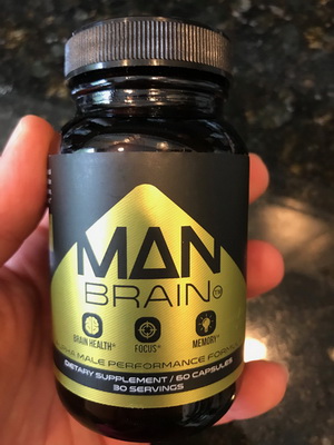 Man Brain bottle front label