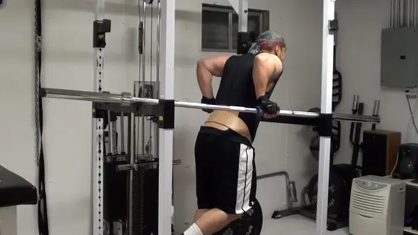 Tricep Dips in the Power Rack with Angled Bars for Big Arms