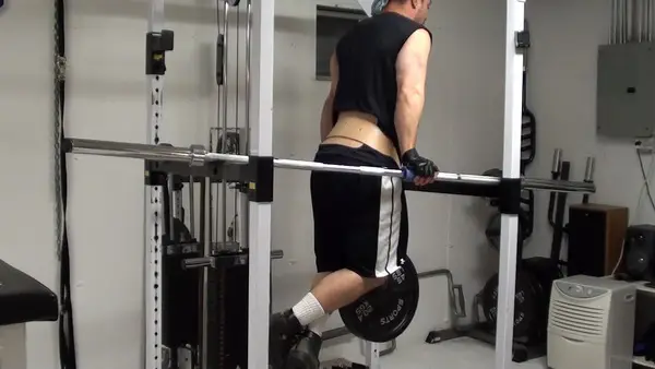 Tricep Dips in the Power Rack with Angled Bars for Big Arms