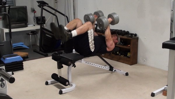 Flat Dumbell Bench Press...The BEST Way to Get the Dumbells Into and Out of Position For the Exercise Safely and Easily