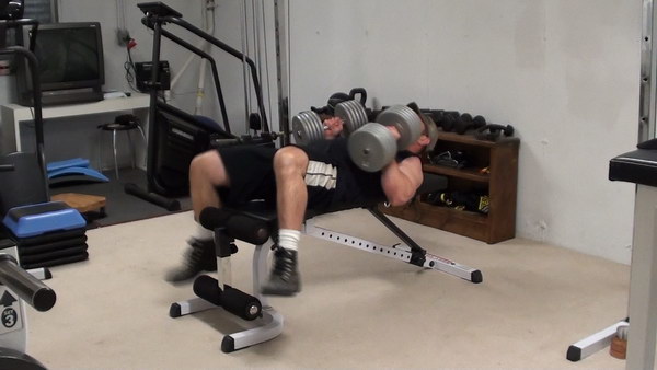 Flat Dumbell Bench Press...The BEST Way to Get the Dumbells Into and Out of Position For the Exercise Safely and Easily