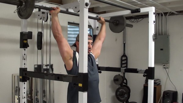 Barbell Shoulder Press - move head forward