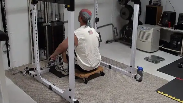 How to Set Up The Improvised Rowing Machine