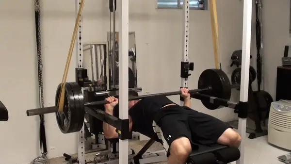 Reverse Band Bench Press...the IDEAL exercise for maintaining benching strength and power