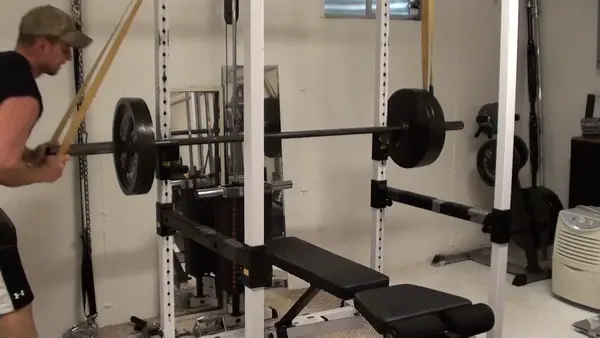 Reverse Band Bench Press...the IDEAL exercise for maintaining benching strength and power