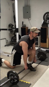 Bar-in Front Split Squats for lifting the butt