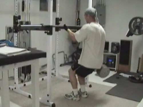 One-Arm Gripping Dumbell Squats...KILLER Full-Range Leg Training