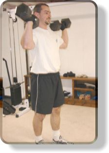 Overhead Dumbell Walking