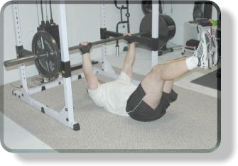 Barbell bench leg raise crunches for ab