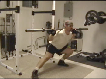Barbell Side Lunges In Action