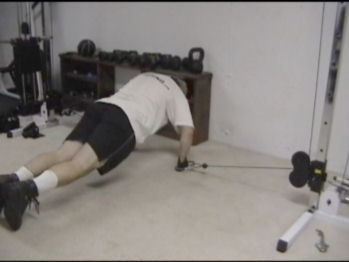 Cable or Band Push-Ups