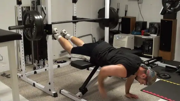 Barbell Bench Braced Back Extensions for the Lower Back, Glutes and Hamstrings