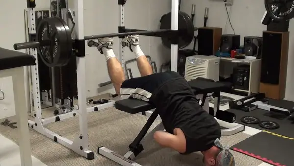 Barbell Bench Braced Back Extensions for the Lower Back, Glutes and Hamstrings