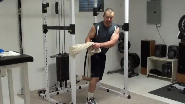 Towel Speedskater Squats  For Working the Adductors and Abductors