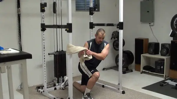 Towel Speedskater Squats  For Working the Adductors and Abductors