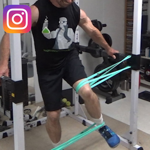 Rotary Banded Hip Rotations for hip stabilization strength.