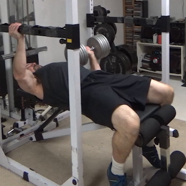 One-Arm Braced Dumbbell Bench Press
