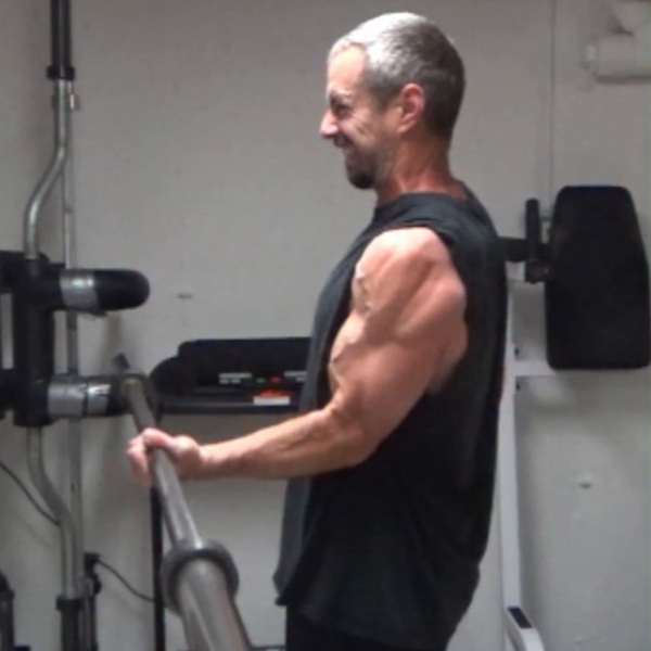 One Arm Barbell Curl 