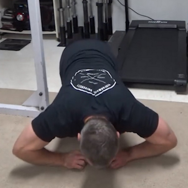 Tennis Ball Flared-Elbow Push-Up
