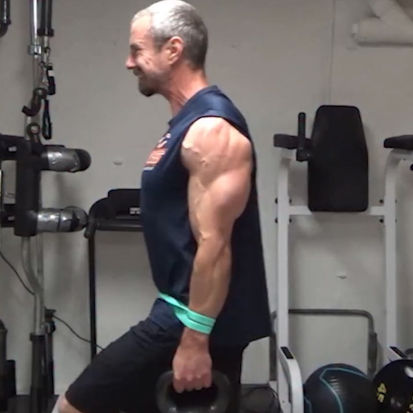 Bandcuff and Kettlebell Stepping for Lateral Delts