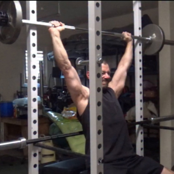 Rack Scrape Back Braced Overhead Presses