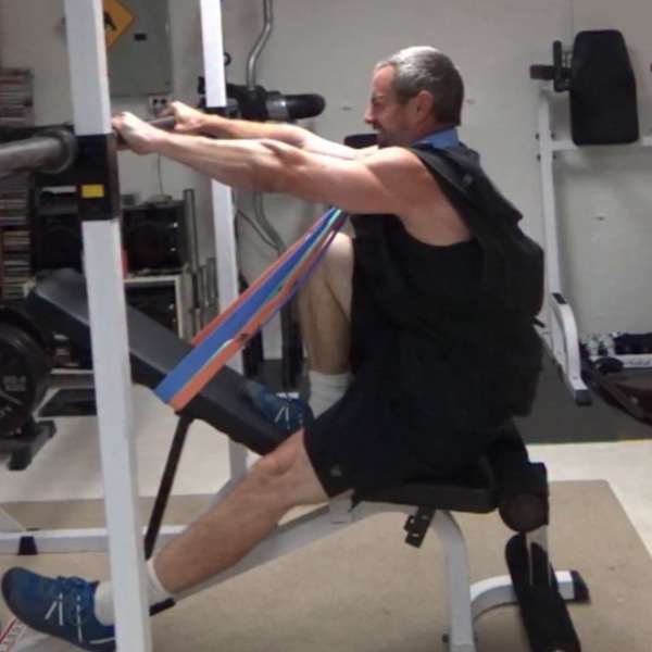 Single Leg Pendulum Squat Weight Vest and Bands