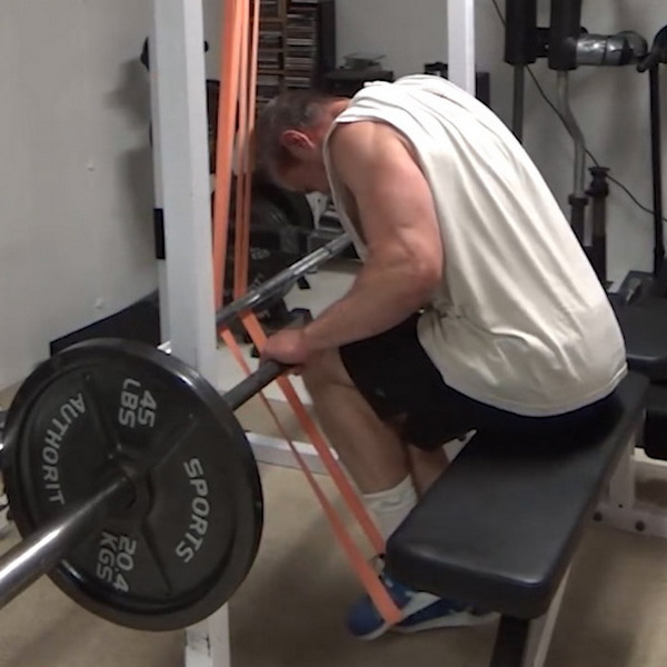 Seated Leg Curl Analog In a Power Rack 