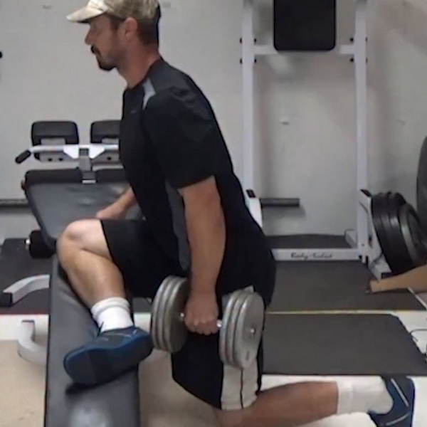 Gluteus Medius/Minimus Angled Leg Split Squat