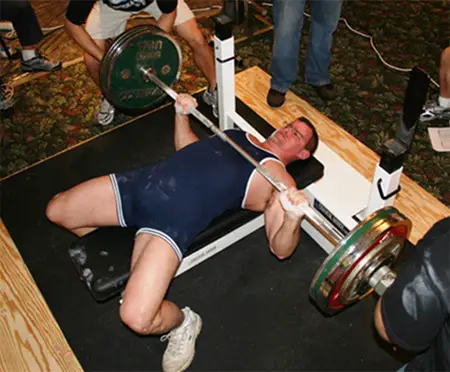 Example of Tucked Elbows in the Bench Press